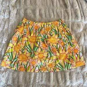 Lilly Pulitzer Floral Print A-Line Skirt Size XS